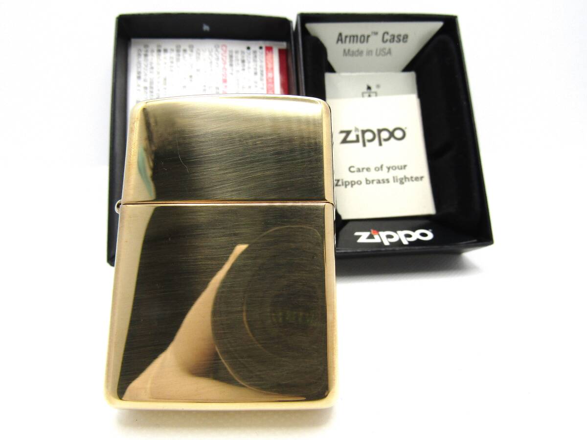 アーマー Armor ソリッドブラス 鏡面 zippo ジッポ 2011年 未使用_画像2