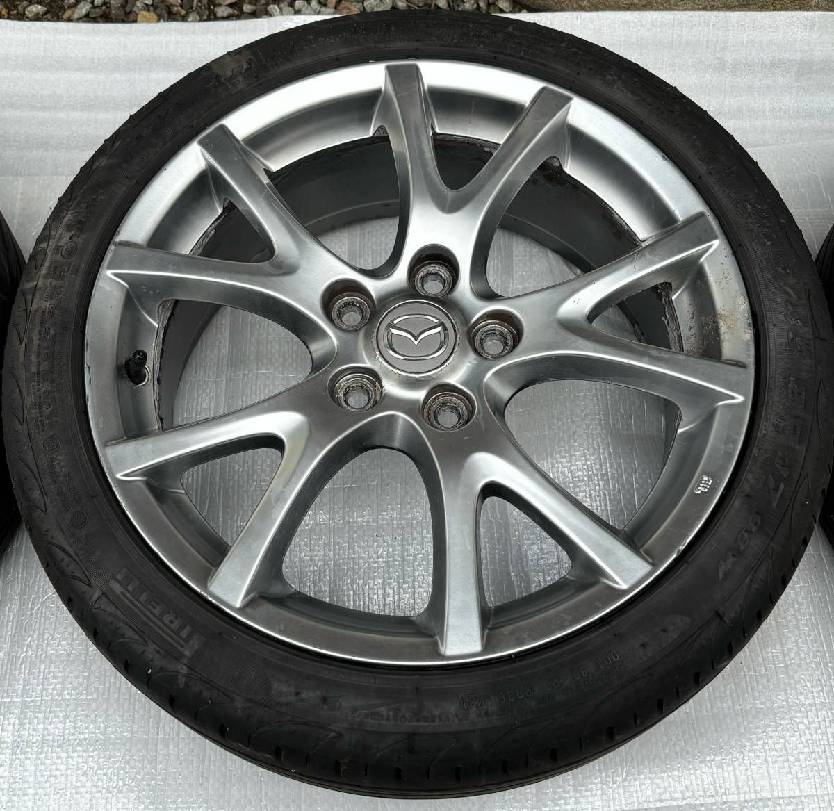 NCECロードスター　　純正１７インチホイール&タイヤ205/45R17　４本セットです！　中古品　格安にて！！！！_画像4