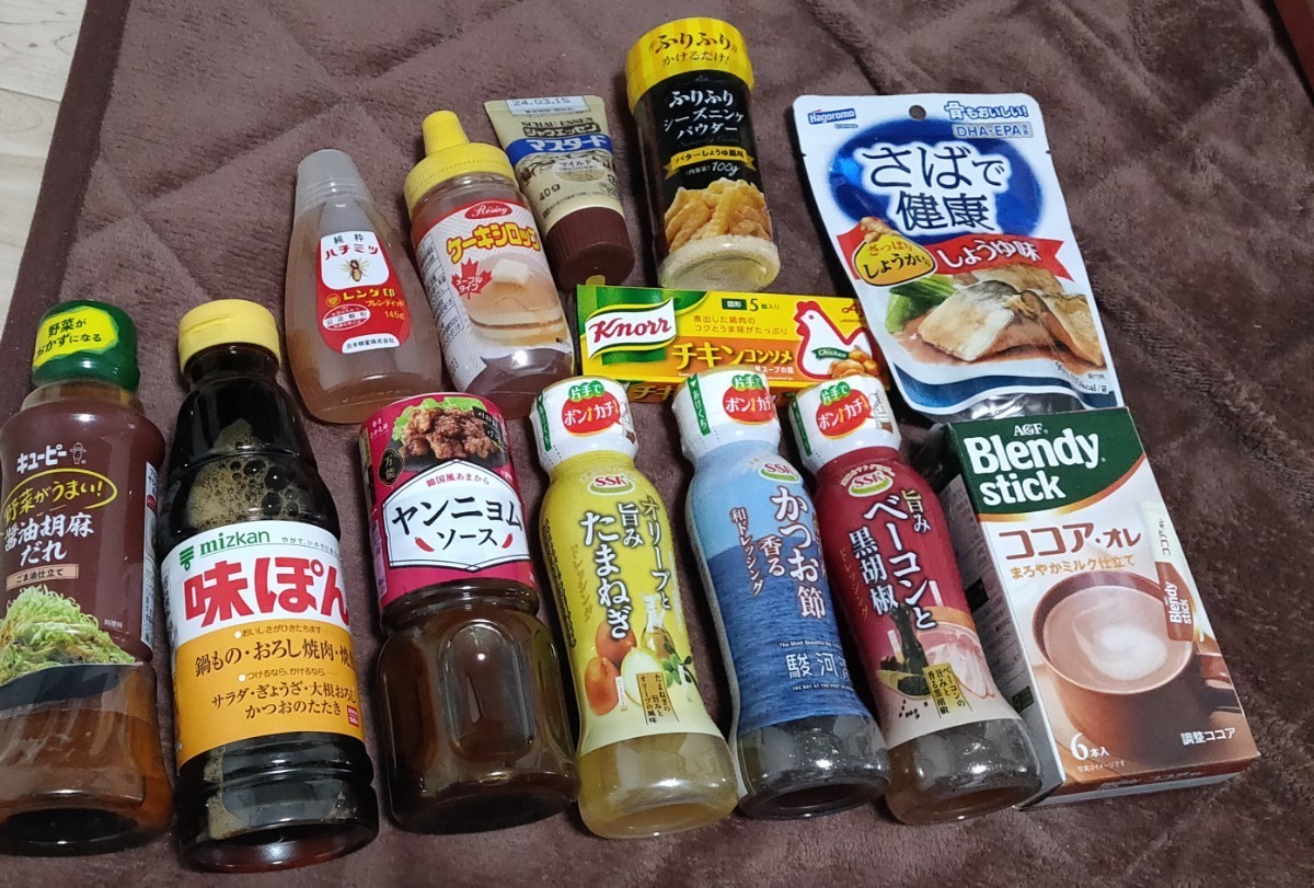  prompt decision!! food assortment * dressing kewpie doll SSKyannyom sauce bee molasses stick cocoa etc. 13 point set!