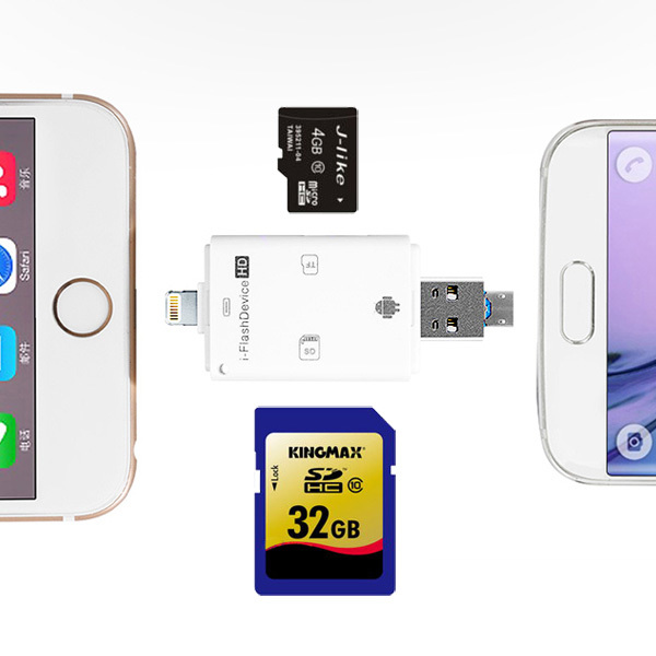 【データ移行】iPhone iPad カードリーダー スマホ アンドロイド Flash device HD SD TF カード USB microUSB Lightning バックアップ_画像9