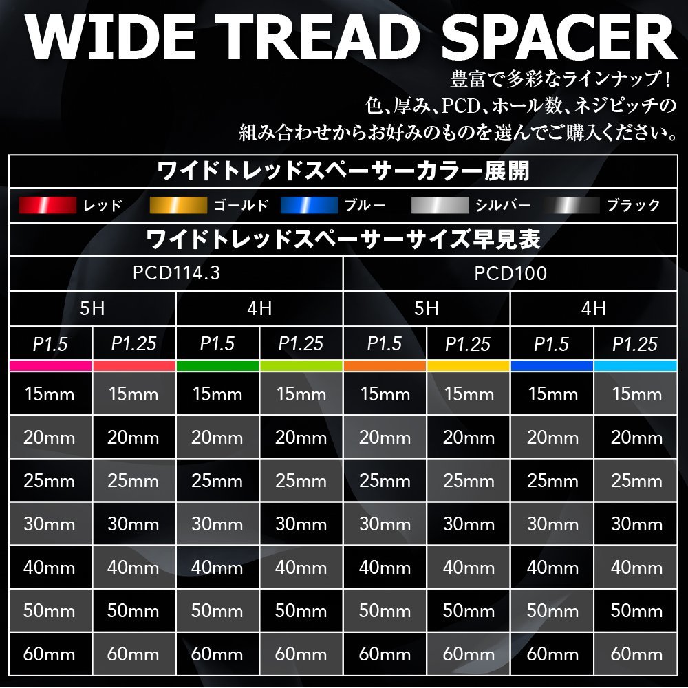 DURAX ワイドトレッドスペーサー 15mm PCD114.3 5H P1.5 ステッカー付 ブラック 2枚 ホイール スペーサー ワイトレ トヨタ ホンダ ダイハツ_画像7