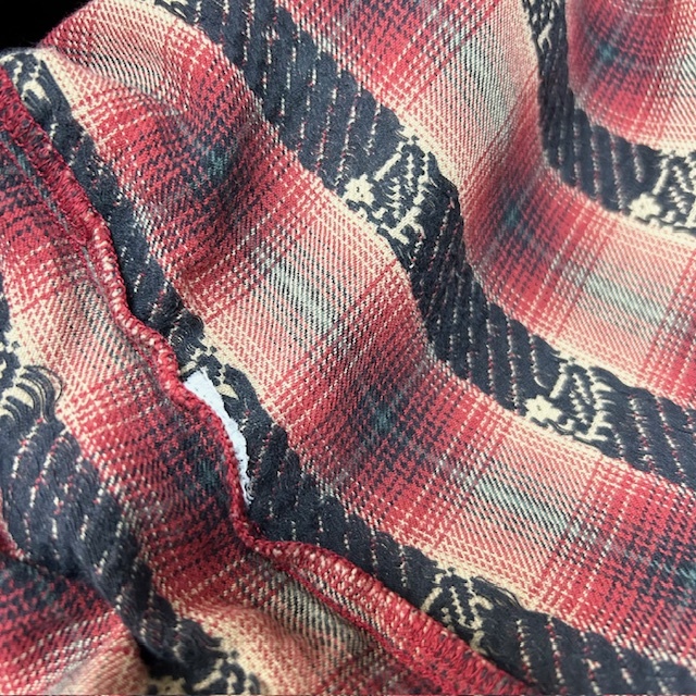 90s~00s WOOLRICH オンブレチェック×羊柄 ライトネルシャツ M 90s~00s WOOLRICH オンブレチェック×羊柄 ライトネルシャツ M