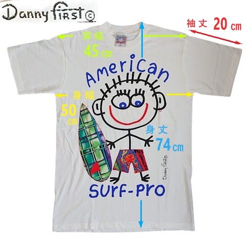 [※訳アリ/未着用] 90s USA製 Danny firRst ダニーファースト ヴィンテージ 入手困難 希少レア半袖ＴシャツＭ