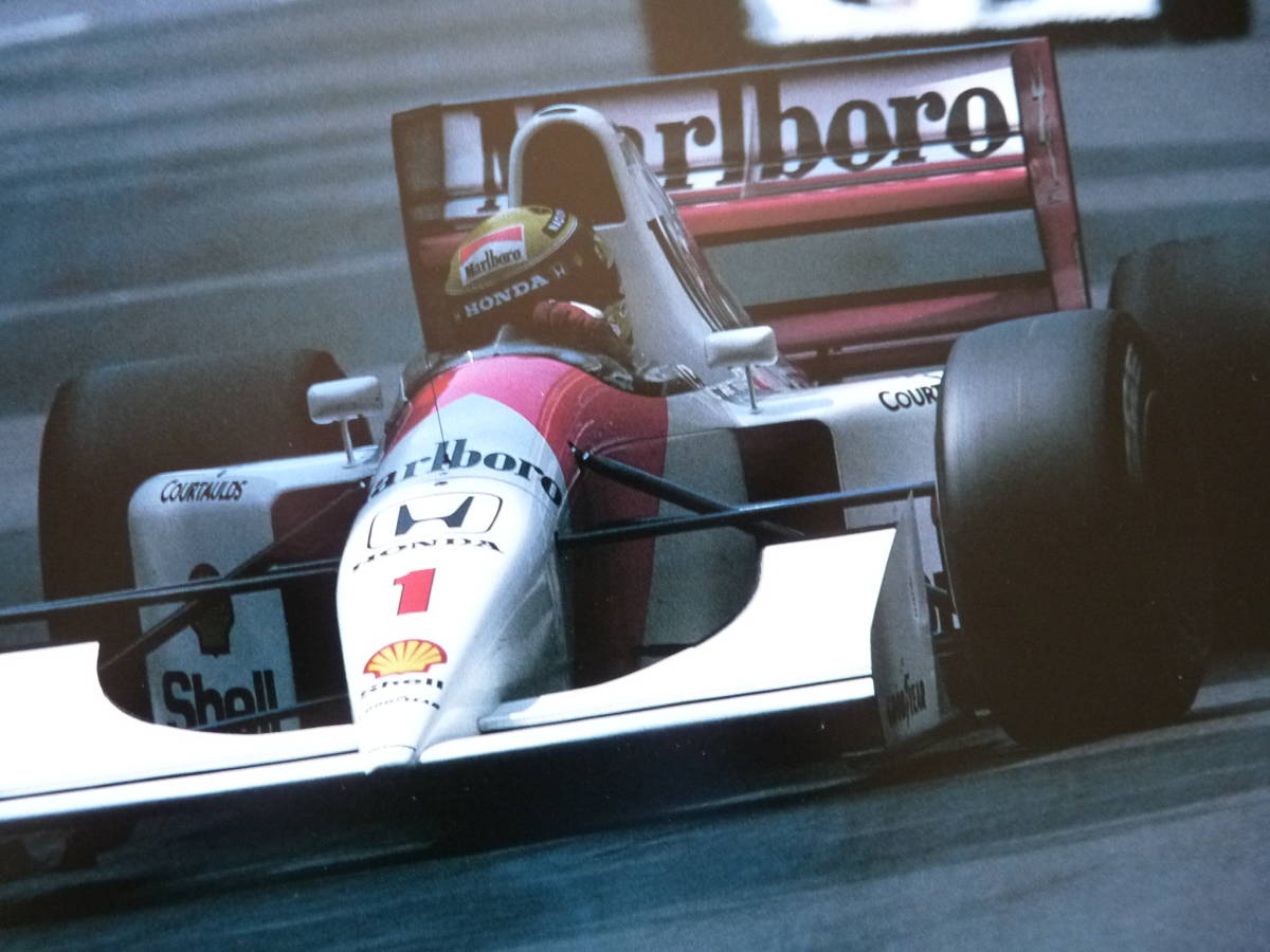  Honda made poster Honda F1 1992 year McLAREN MP4/7 i-ll ton * Senna / gel Hal to*be Luger unused 