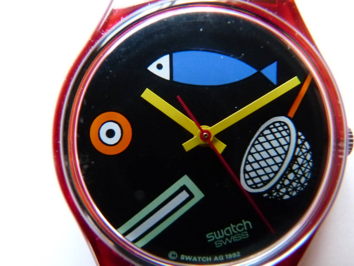 未使用ですが不動 ディスプレイ用部品取り スウォッチ レギュラーモデル Swatch 1993年 FRITTO MISTO 品番GR114_画像2