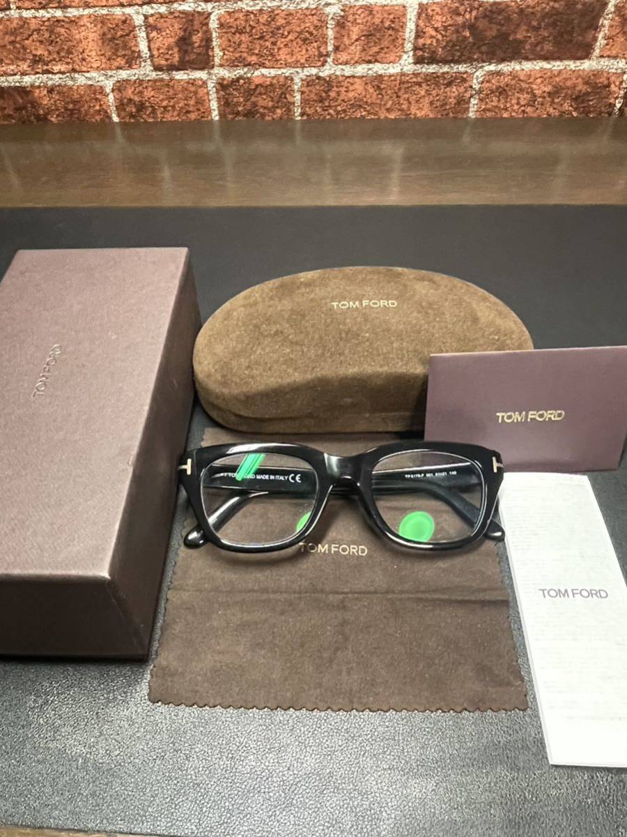 【美品】大人気 TOM FORD トムフォード アジアンモデル メガネ 51□21 145 ブラック TF5178-F 001 定価53,900円_画像2