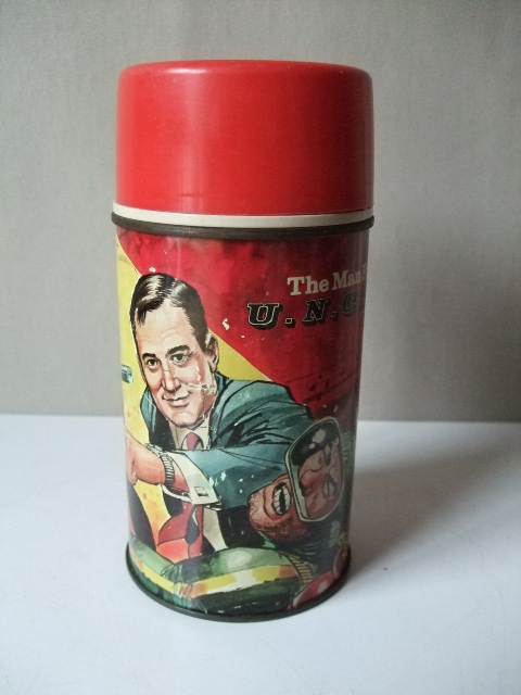 1966年 Vintage / 0011 ナポレオン・ソロ / U.N.C.L.E. / THERMOS 保温水筒 / 米国製　※ビンテージ中古品　キズ等あり_0011 ナポレオン・ソロ　サーモス保温水筒