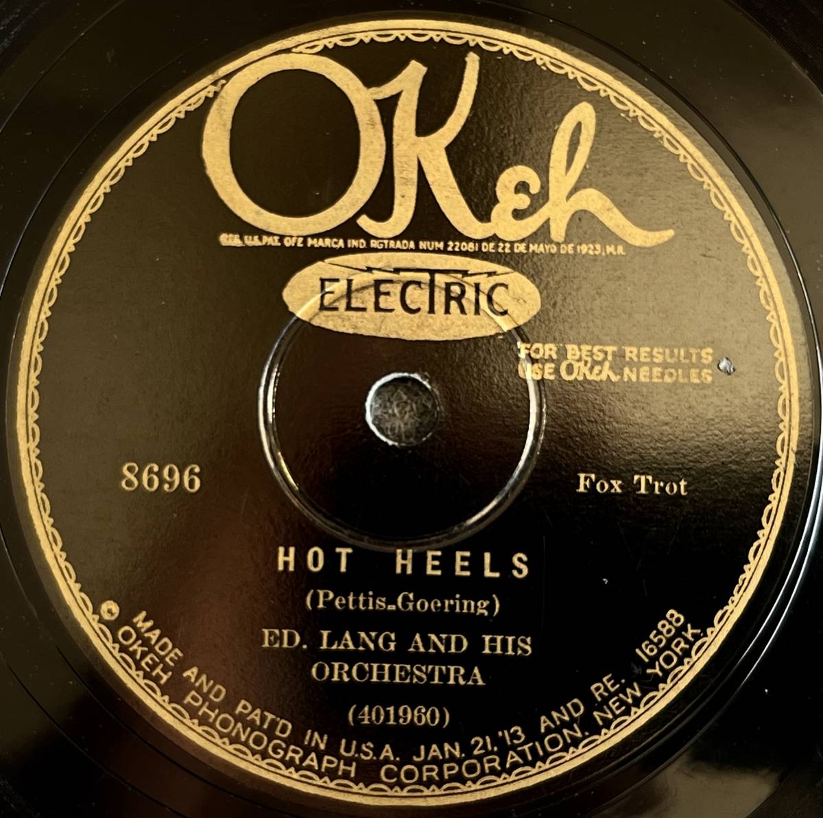 EDDIE LANG AND HIS ORCH. OKEH Hot Heels/ Freeze An’ Melt