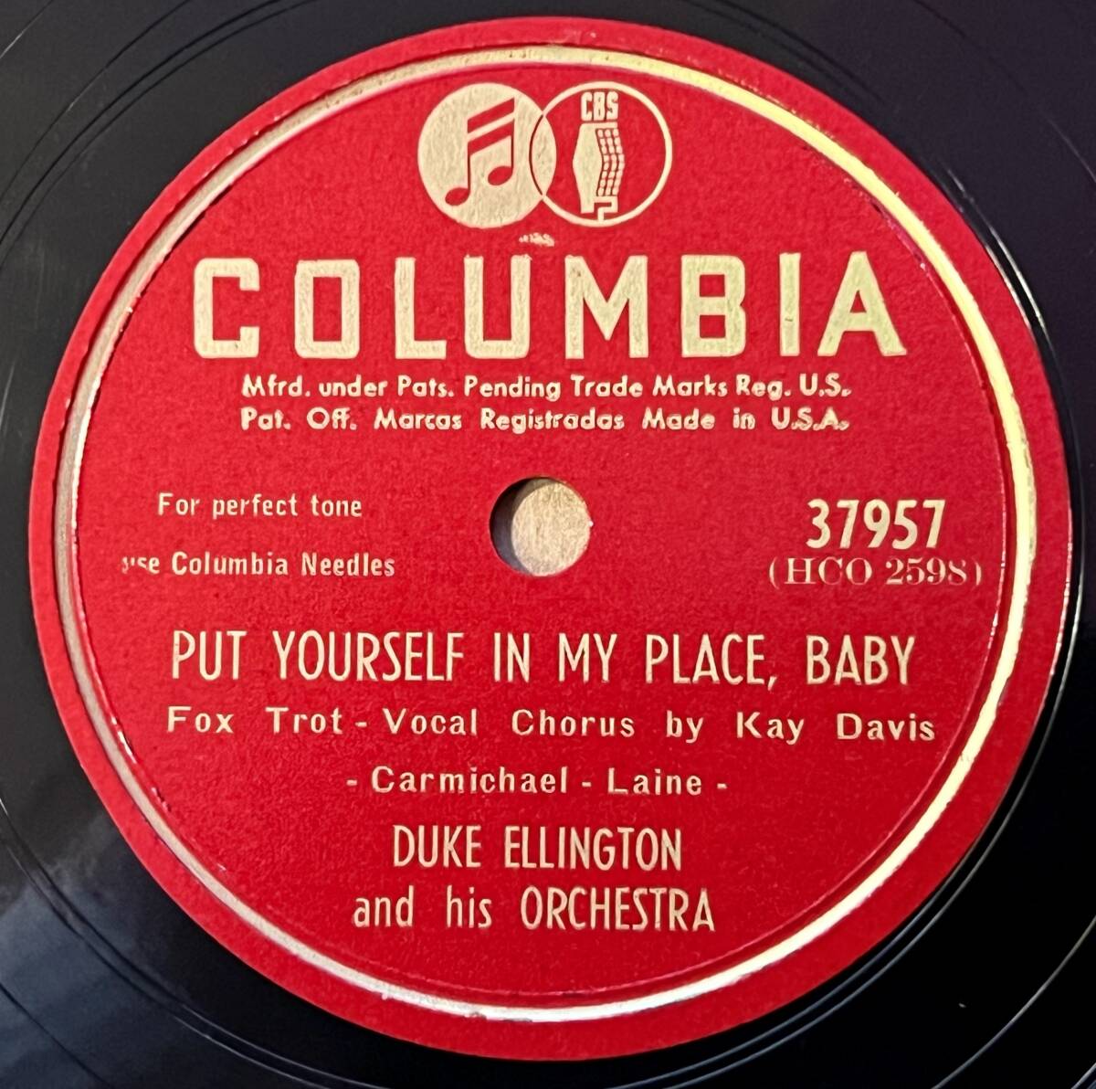 DUKE ELLINGTON AND HIS ORCH. COLUMBIA The Wildest Gal In Town/ Put Yourself In My Place, Baby オリジナルプレス_画像1