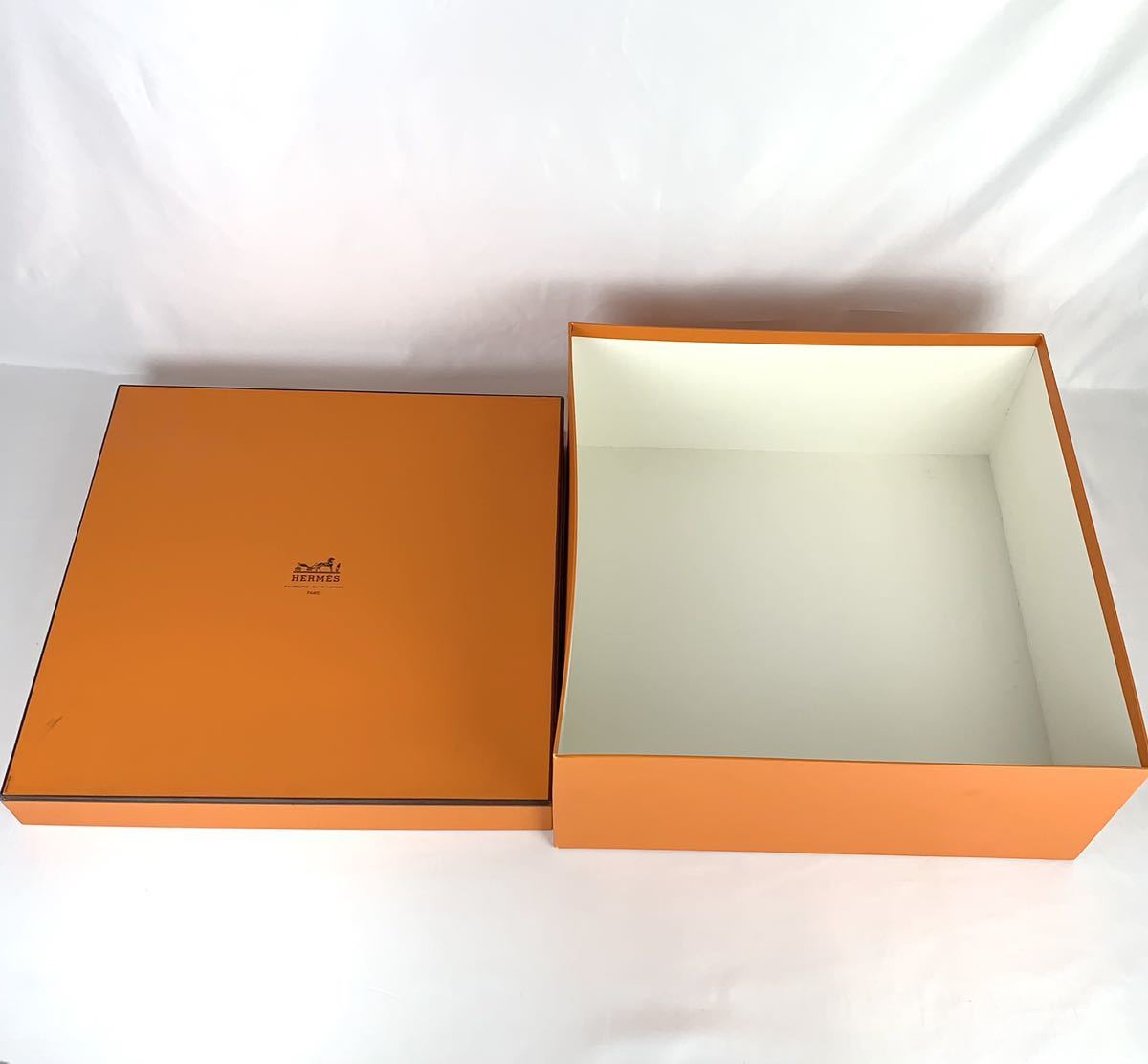 HERMES エルメス 特大 空箱 空き箱 43×43×17.5cm BOX ボックス 化粧箱 大型 オレンジ オレンジボックス バッグ用_画像5