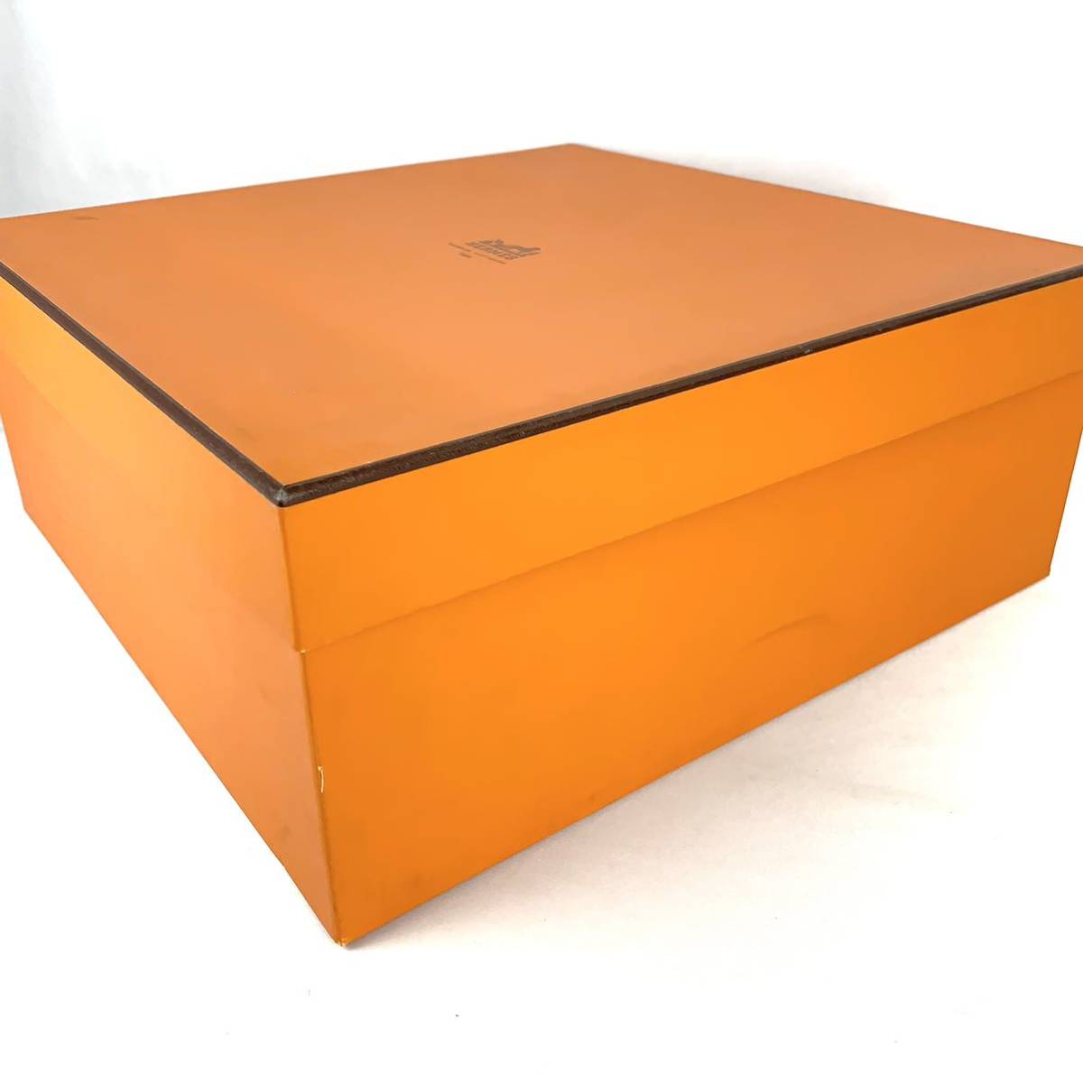 HERMES エルメス 特大 空箱 空き箱 43×43×17.5cm BOX ボックス 化粧箱 大型 オレンジ オレンジボックス バッグ用_画像3