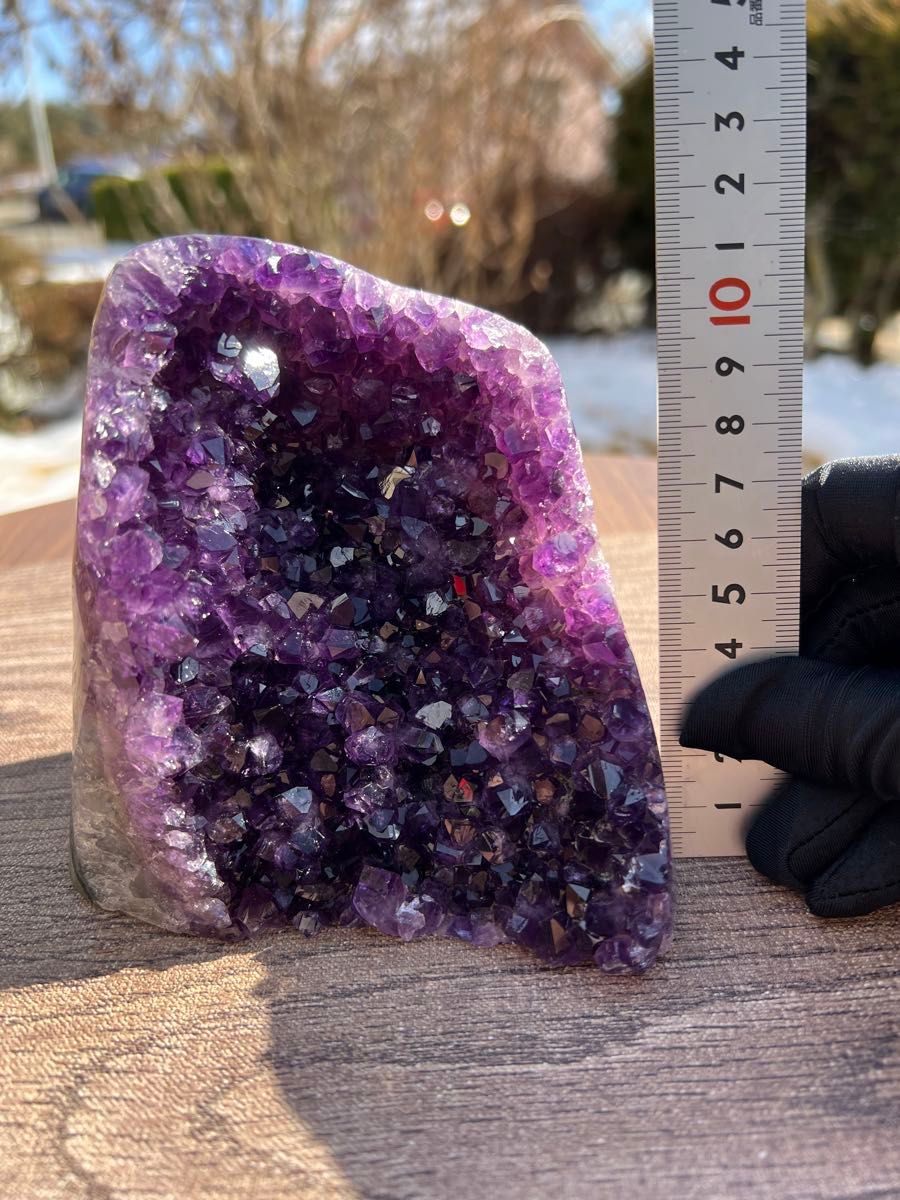 469 高品質アメジストドーム パワーストーン 紫水晶 天然石 置き物