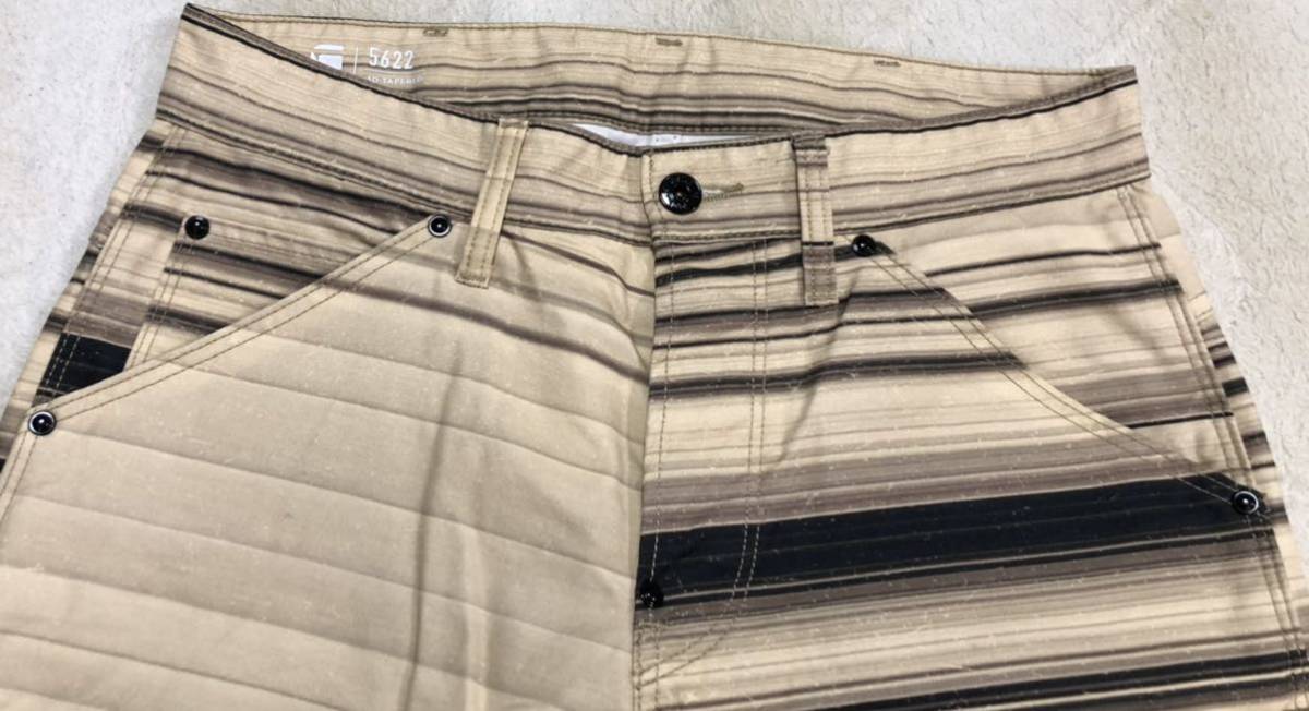*G-STAR RAW*ji- Star low 5622 3D TAPERED pants W28 L30 tapered solid cutting print jeans 