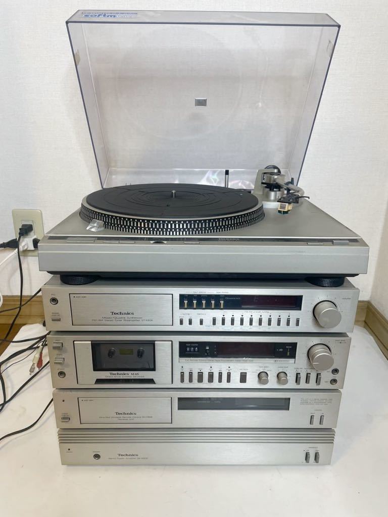 【ジャンク】通電確認のみ　Technics テクニクス SL-D33/ST-K808/RS-M45/SH-R808/SE-A808 セット　まとめ　オーディオ機器 音響機器_画像1