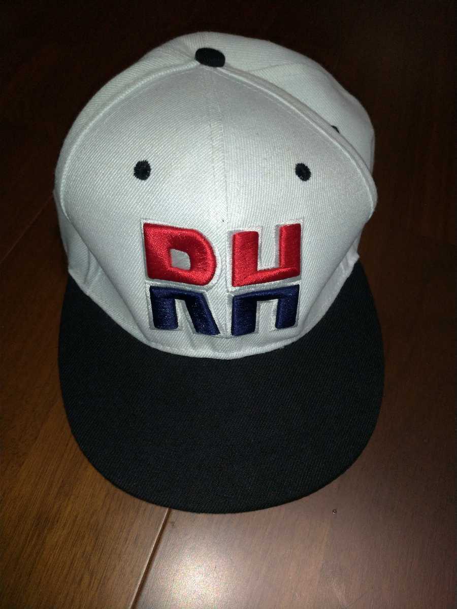 RH刺繍　ビッグロゴ　スナップバックキャップ　野球帽　ベースボールキャップ　フリーサイズ_画像1