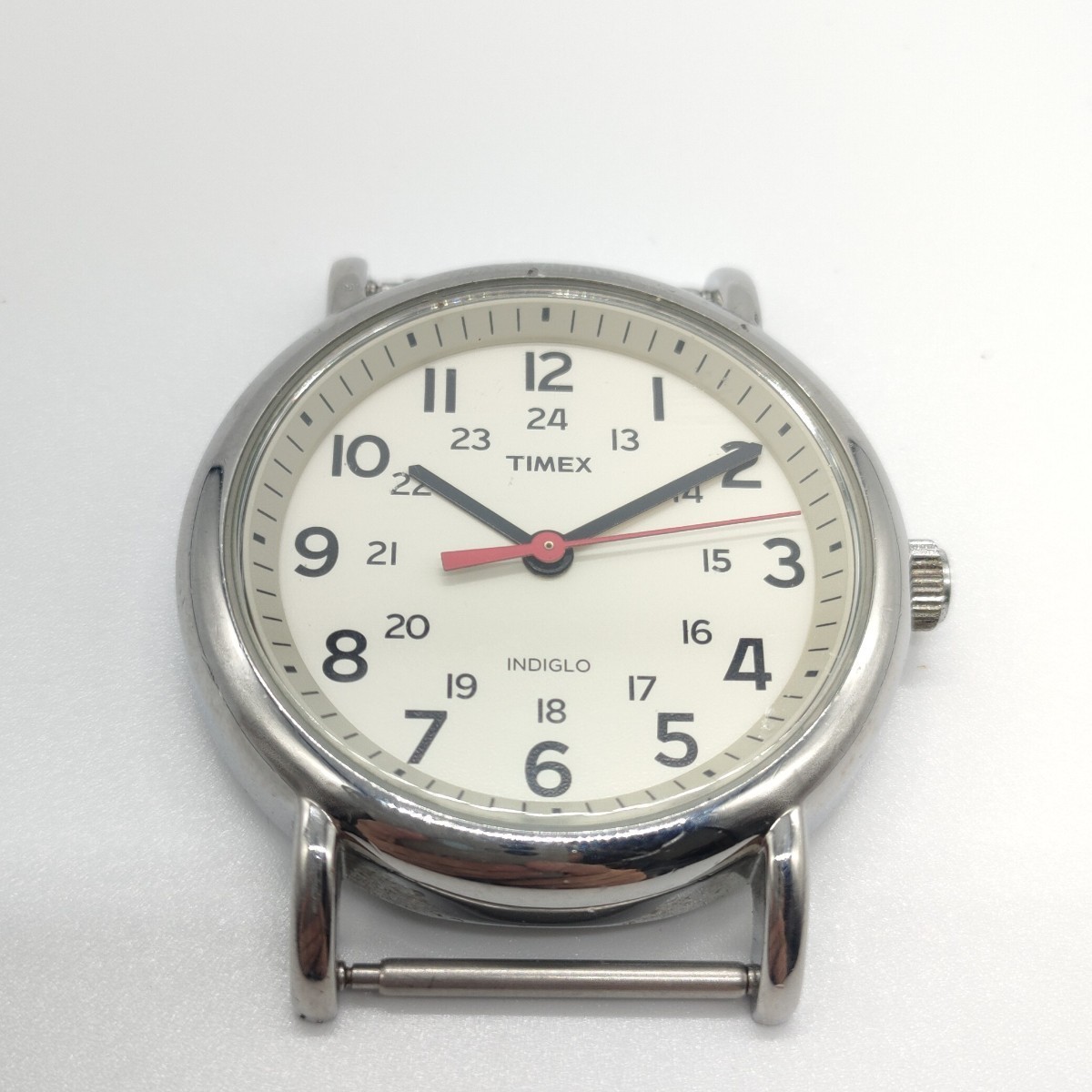 TIMEX INDIGLO 腕時計 時計 タイメックス インディグロ フェイスのみ CR2016 クオーツ クォーツ QUARTZ 3針 アナログ ステンレス SCH 41_画像2