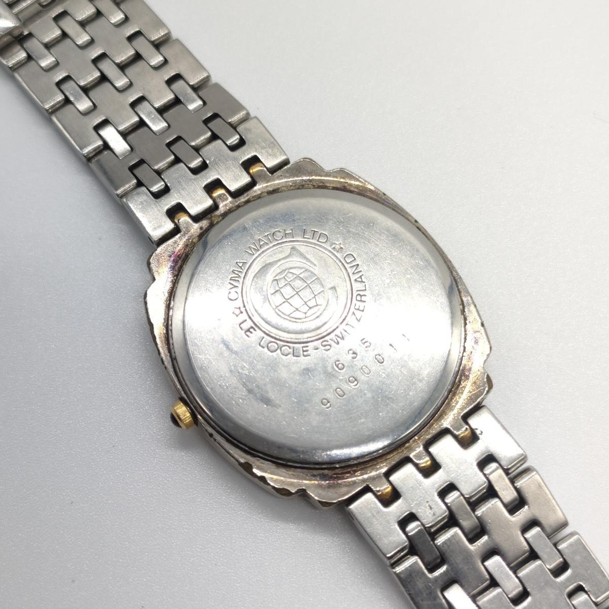 CYMA men's wristwatch clock Cima 635 3 hands analogue quartz quarts QUARTZ SWISS Sealordsi- load SCH 48