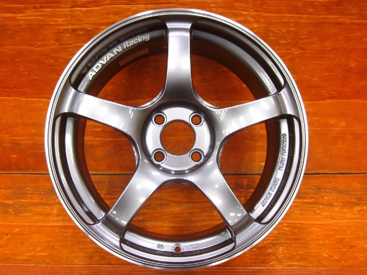 【Y】1本のみ 未使用品☆YOKOHAMA WHEEL ADVAN Racing TC-4 GMR 17インチ 7.0J +42 PCD100 4H 未使用品 1本 ホイールのみ M14ボルト対応_画像1