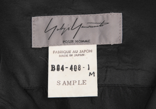 ヨウジヤマモト プールオムYohji Yamamoto POUR HOMME ビッグシルエットオープンカラーシャツ 黒M_画像10
