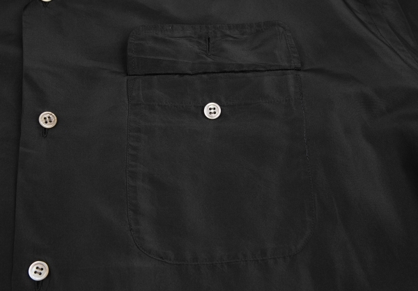 ヨウジヤマモト プールオムYohji Yamamoto POUR HOMME ビッグシルエットオープンカラーシャツ 黒M_画像7