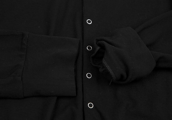 スナオクワハラsunaokuwahara I.S. レーヨンラウンドカラーストレッチカットシャツ 黒M_画像8
