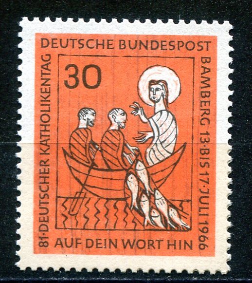 ST-1◇西ドイツ　1966年　カトリック・漁り（奇跡物語）　1種完　NH_画像1