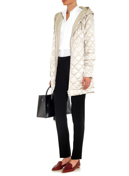新品15.4万 マックスマーラ 'S MaxMara CUBE 薄手ダウンコート パールベージュ_画像5