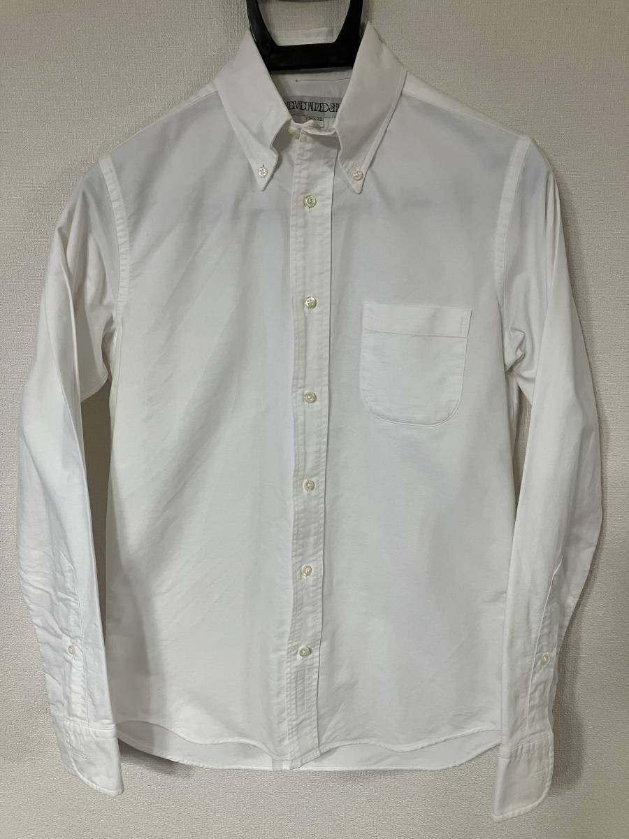 INDIVIDUALIZED SHIRTS USA製 　白　ボタンダウンシャツ 141/2 インディビデュアライズド③_画像1