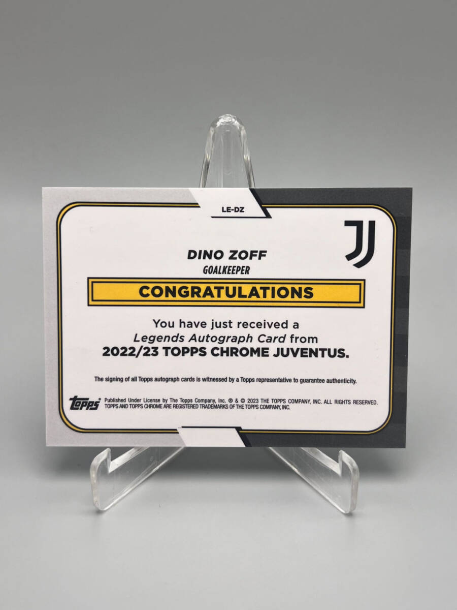 2023 Topps Juventus Team Set ディノ・ゾフ Dino Zoff 直筆サインカード Auto_画像2