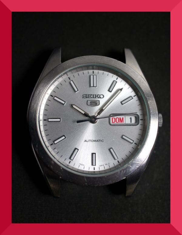 セイコー SEIKO ファイブ 5 自動巻き 3針 デイデイト 裏スケ 7S26-0420 男性用 メンズ 腕時計 W972 稼働品_画像1