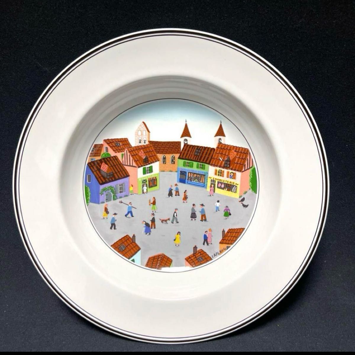 ビレロイ&ボッホ　デザインナイーフ　スープ皿5枚　セット　絵がわり　プレート　深皿　絵皿　飾り皿　稀少　レトロ