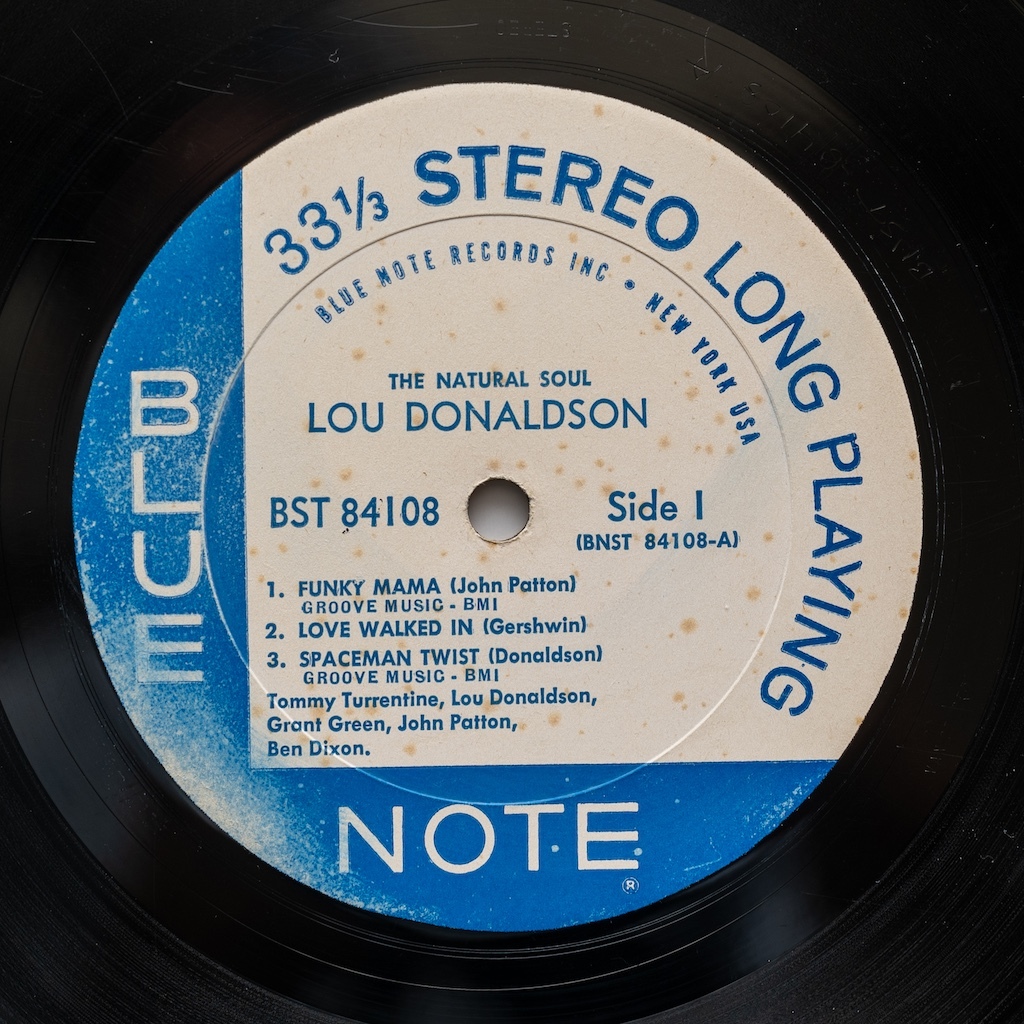 【現状渡し】 BLUE NOTE 84108 Lou Donaldson / the natural soul NYC / VAN GELDER刻印 / STEREO刻印 / ステレオ / ジャンク扱い_画像4