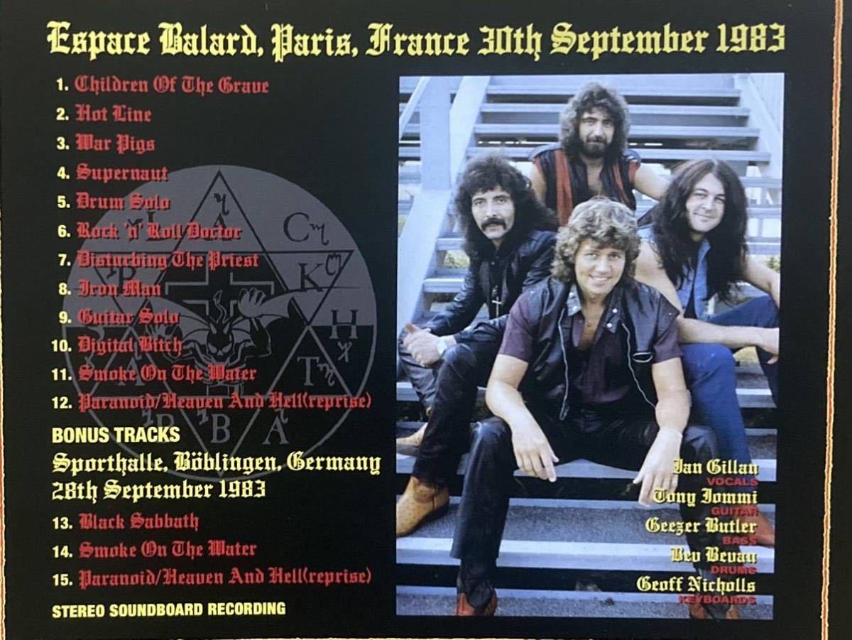 BLACK SABBATH ブラックサバス / DEFINITIVE PARIS 1983 SOUNDBOARD_画像3