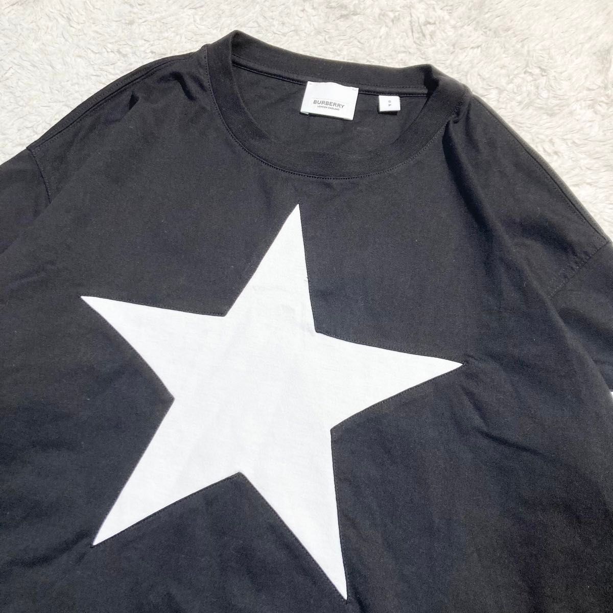 最終値下げ品 【未使用級】バーバリー Tシャツ ロンT ブラック 星