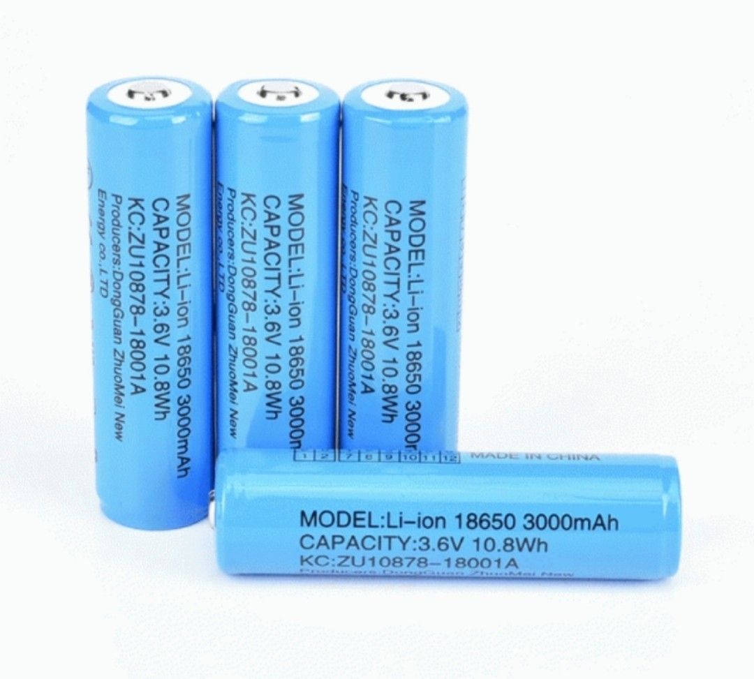 【2本セット】18650 リチウムイオン電池 バッテリー 2本セット 高容量 3000mAh 3.6V PSE認証