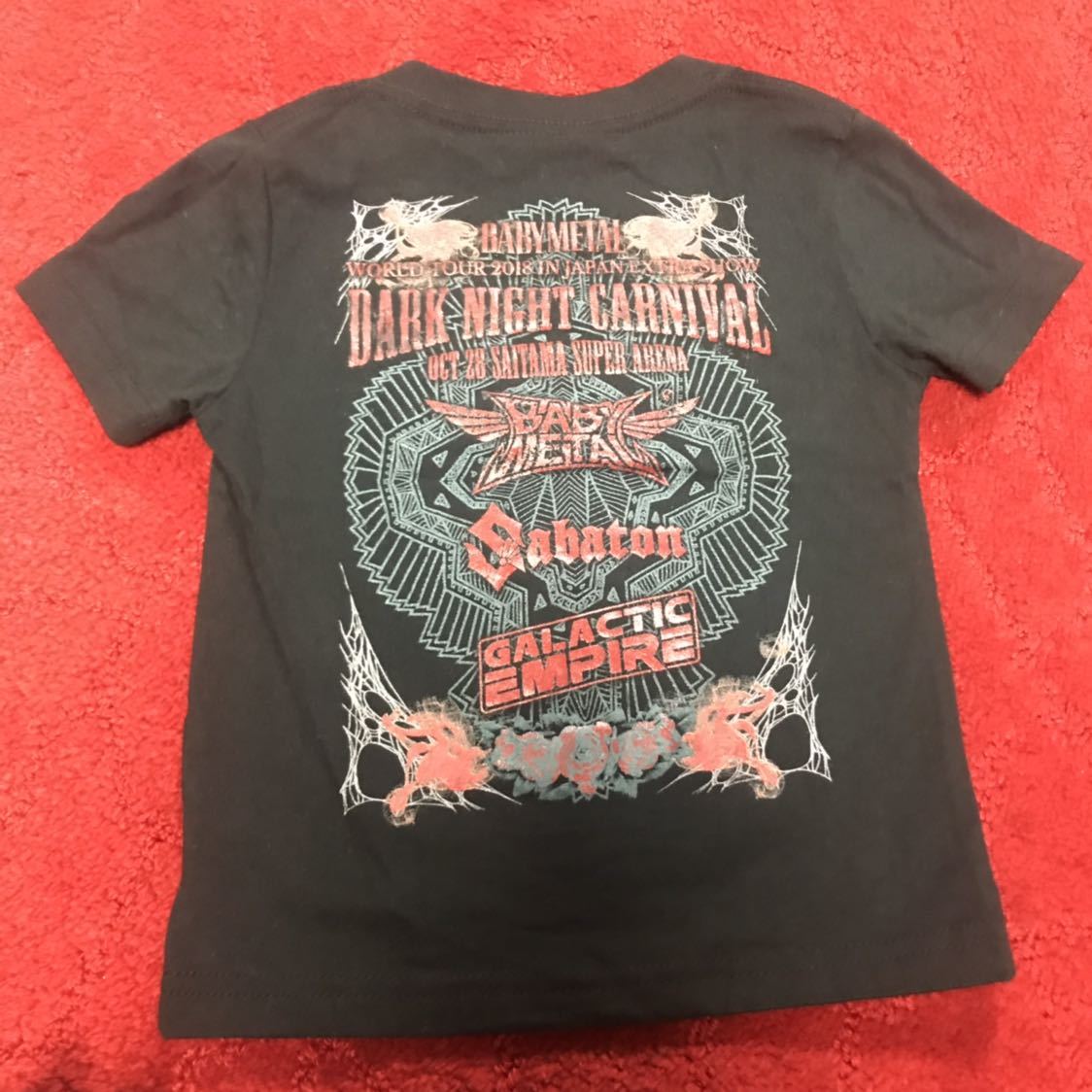 美品 KIDSサイズ 100サイズ BABYMETAL WORLD TOUR 2018 in JAPAN 　EXTRA　SHOW「DAY OF THE　DEAD」TEE キッズ 子供服 Tシャツ 666