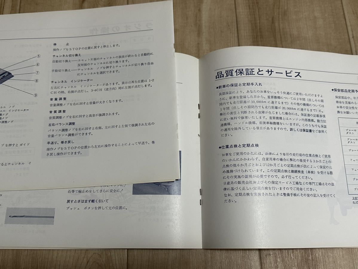 日産 ニッサン NISSAN バイオレット J710 取扱説明書 車検証入 整備手帳 クルマの上手な使い方_画像4