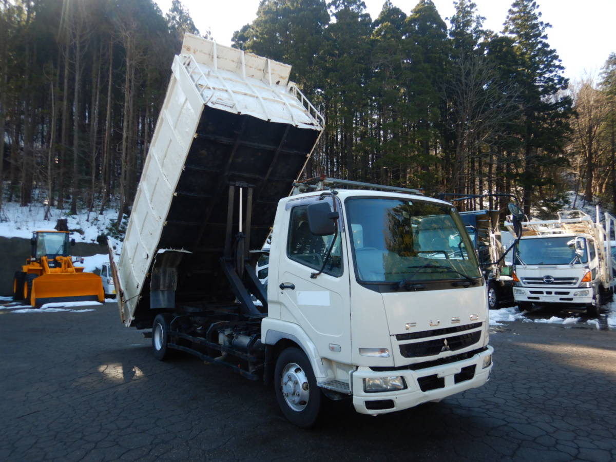 [CH22105] long deep dump H19 year Fuso Fighter loading 2550.6 speed MT earth and sand prohibited dump Ranger Forward 