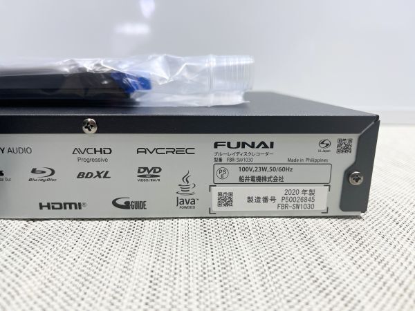 2020 year made [ unused goods ]FUNAI made / Blue-ray disk recorder /FBR-SW1030 / crucian i/ 1TB / 2 number collection same time video recording 