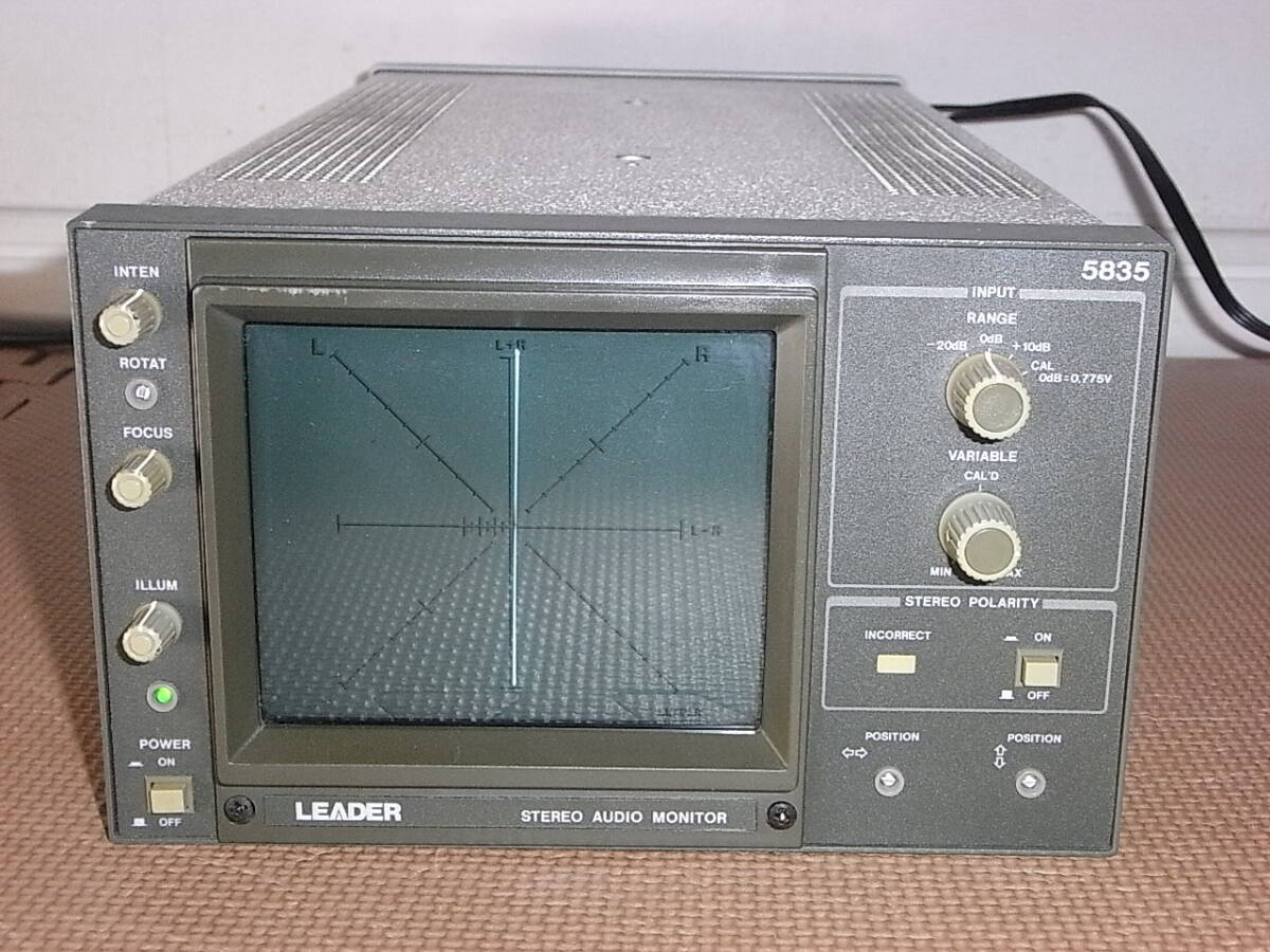 【動作品】LEADER/リーダー 5835　ステレオオーディオモニター・リサージュ_画像4