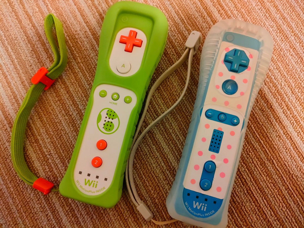 Wiiリモコンモーションプラス黄緑＋ Wii リモコン モーションプラス青＋ヌンチャク白＋太鼓の達人Wii決定版_画像2