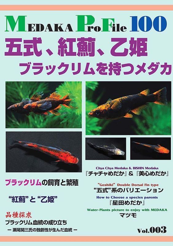 五式、紅薊、乙姫　ブラックリムを持つメダカ Medaka Pro File 別冊Vol.3 (2024年1月発売)_画像1
