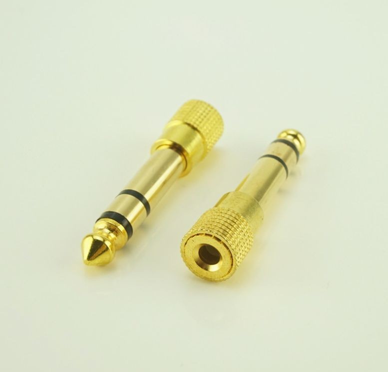 ヘッドフォン 3.5mm 変換 6.5mm 変換アダプター 3.5mm→6.5mm 1個_画像1