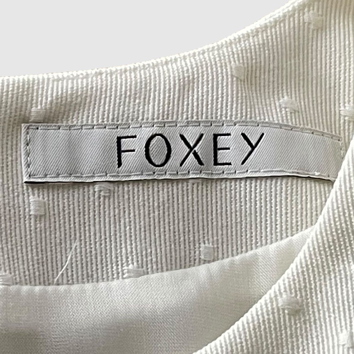 FOXEY フォクシー ワンピース ホワイト Summer Drop ドレス 白 FOXEY フォクシー ワンピース ホワイト Summer Drop ドレス 白
