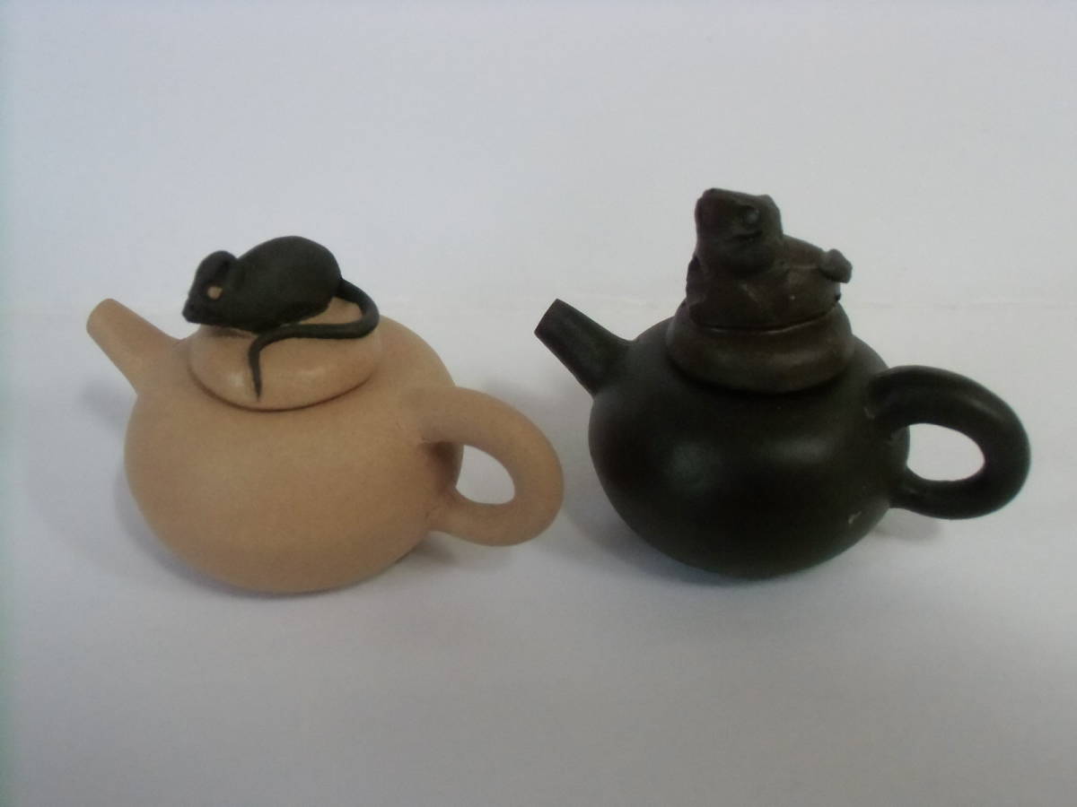 中国 十二支 ミニチュア 急須 12点 ミニ急須 中国茶器 煎茶器 茶道具 煎茶道具 飾り 置物 雑貨 中国美術の画像2