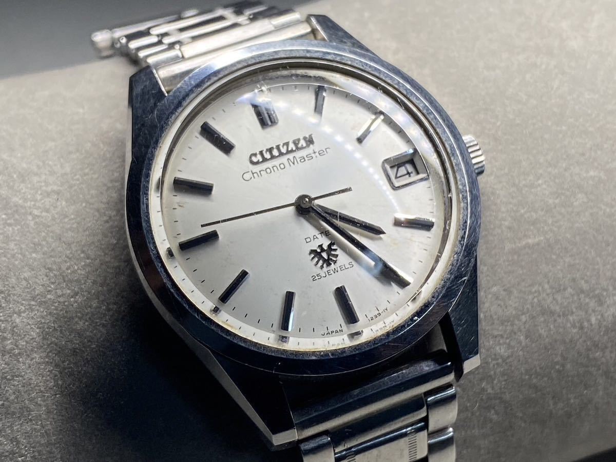 G15 京都買取品 CITIZENクロノマスター(25JEWELS）時計 腕時計 中古品 現状可動中 メンズ(検索:稼働品 アンティーク _画像2