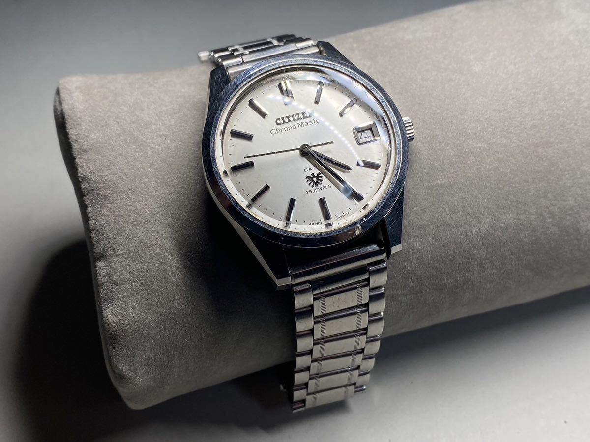 G15 京都買取品 CITIZENクロノマスター(25JEWELS）時計 腕時計 中古品 現状可動中 メンズ(検索:稼働品 アンティーク _画像1