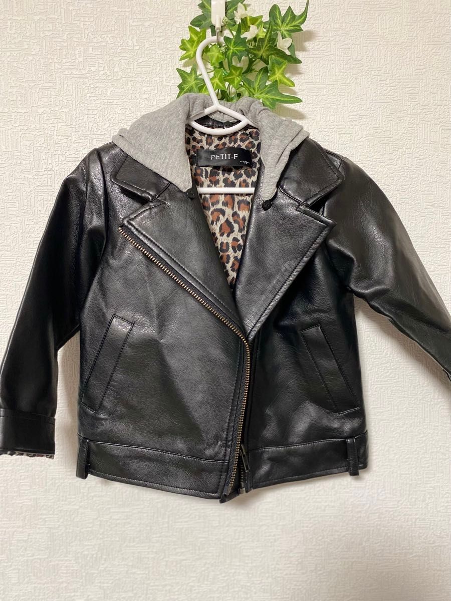 美品 95cm PETIT-F プチフォンヌ レザージャケット ライダース 美品 95cm PETIT-F プチフォンヌ レザージャケット ライダース