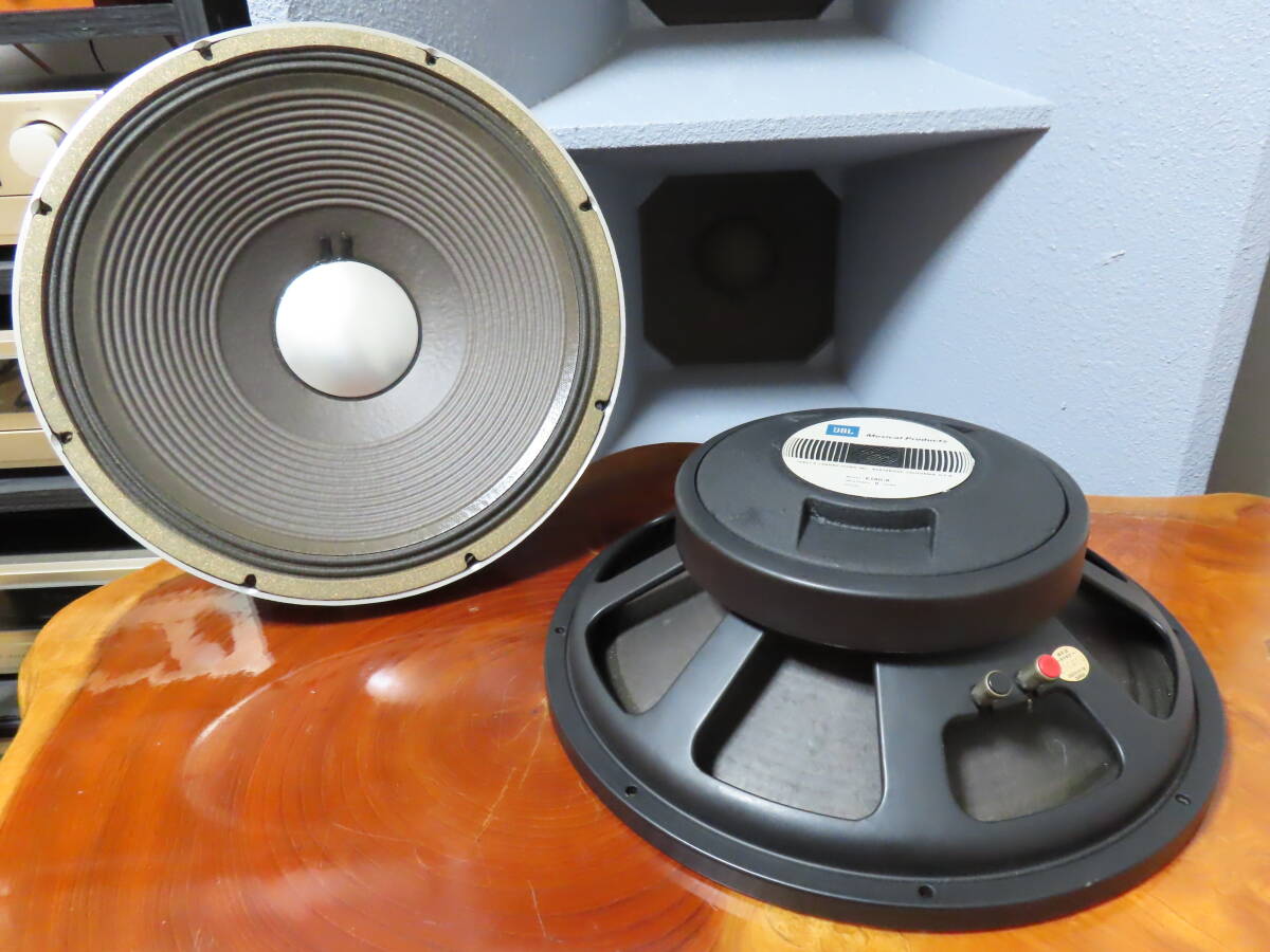 美品 JBL E140-8 楽器用38cmウーファー 動作品 ペア【C-937】tone quality