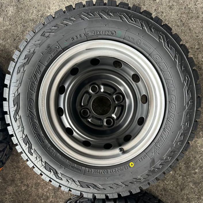 新品 145/80R12 80N TOYO オープンカントリーR/T ホイール付 12インチ 4J＋40 4穴 PCD100_画像8